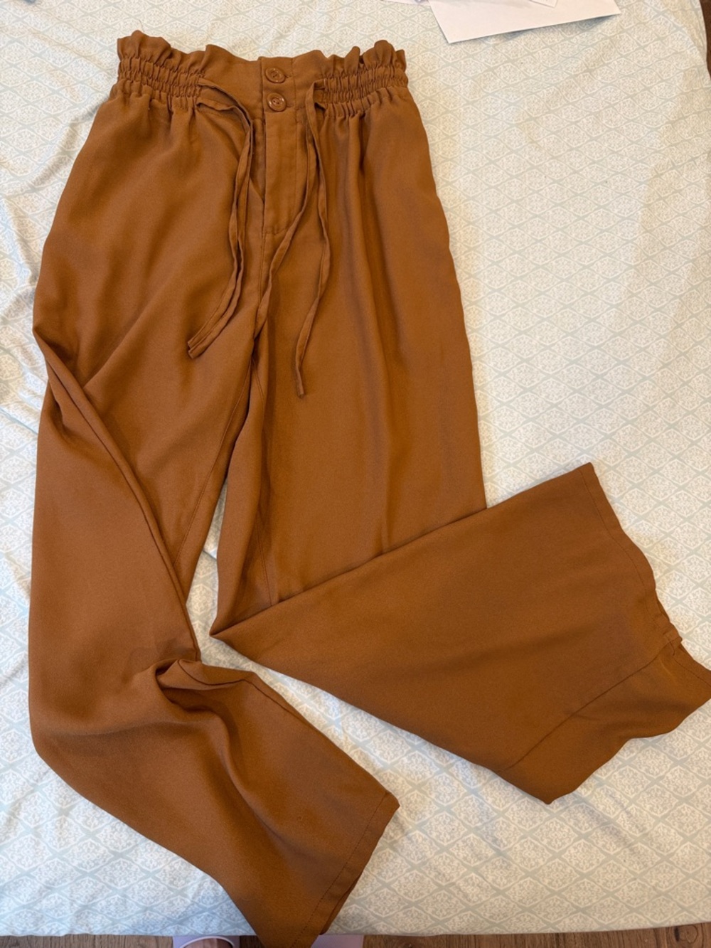 Urban Outfitters Caramel Brown Elastic Waist Skirt
